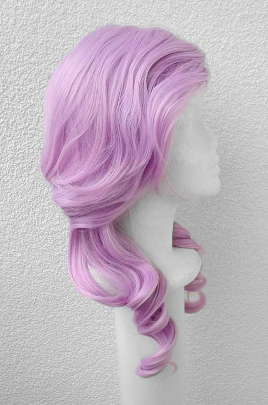 Heartseeker Ashe LoL cosplay peruka wig różowa Liga Legend lokowana