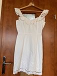 Sukienka h&m bawełna biała boho haft angielski romantyczna S/36
