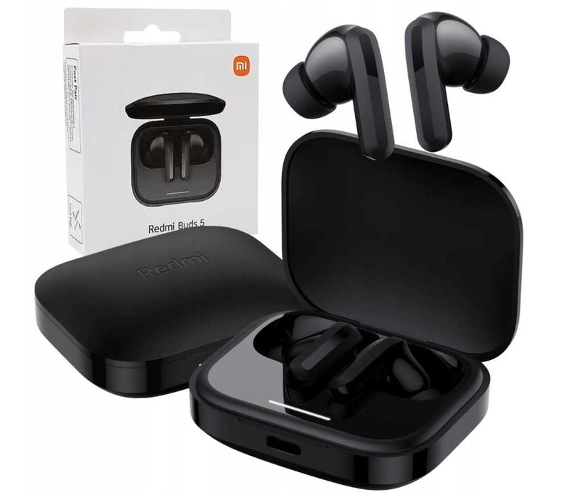 Słuchawki bezprzewodowe dokanałowe Xiaomi Redmi Buds 5 Czarne nowe