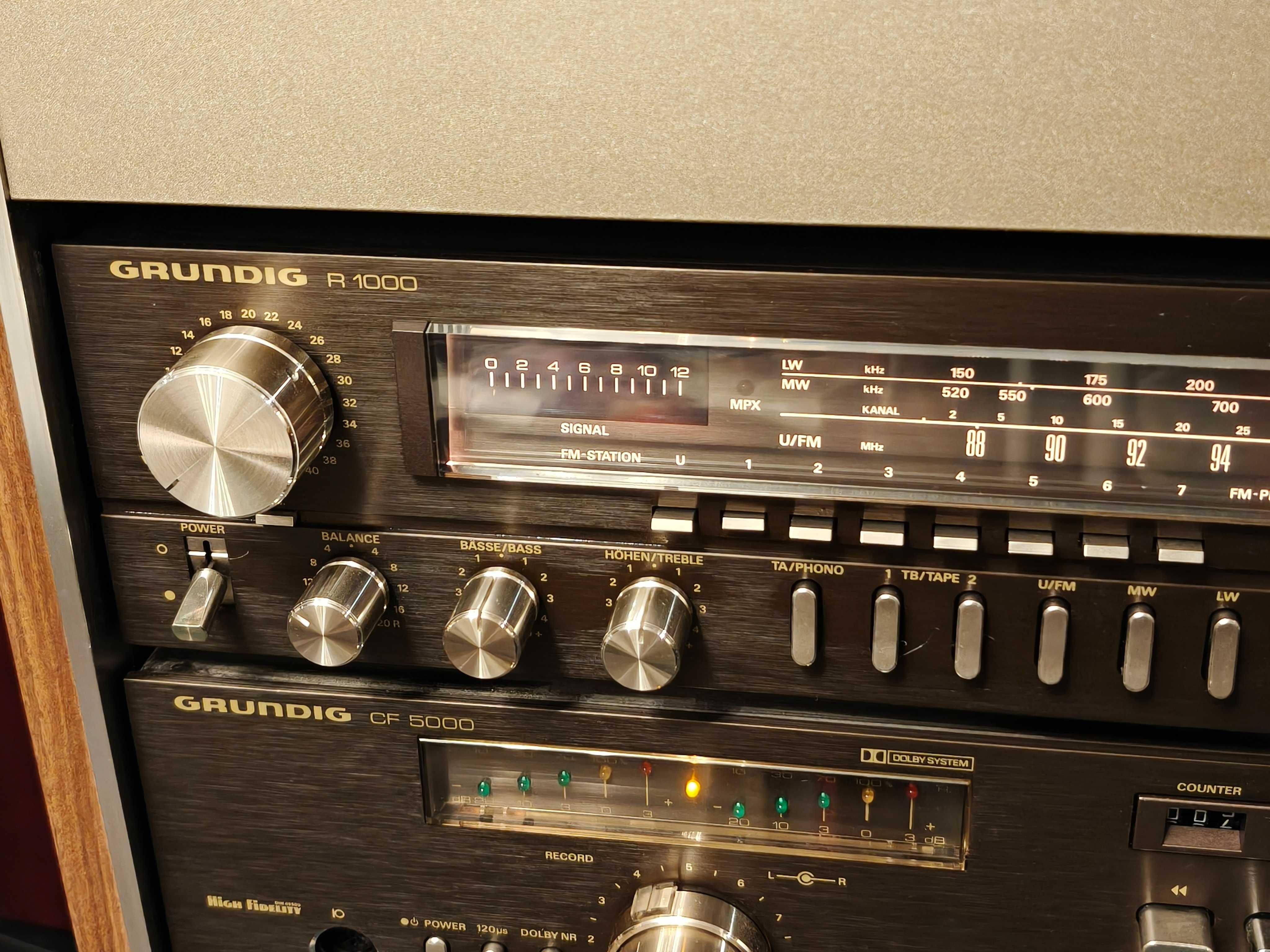 GRUNDIG R-1000 + CF-5000 + ORG Szafka Compact SYSTEM ! uniQ