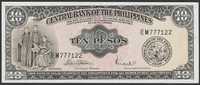 Filipiny 10 pesos 1949 - zakonnicy - stan bankowy UNC