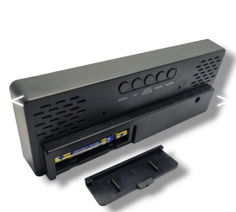 Jqgo zegar elektroniczny z budzikiem i termometrem gh0712L