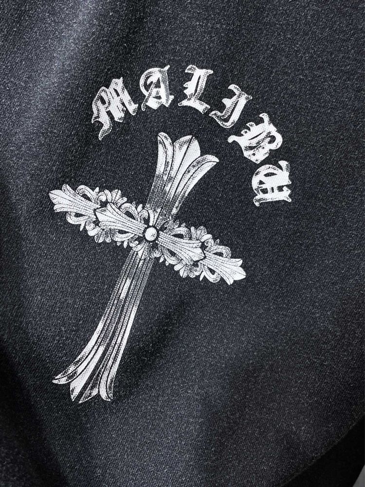 Футболка CHROME HEARTS оверсайз серая унисекс мужская оригинал