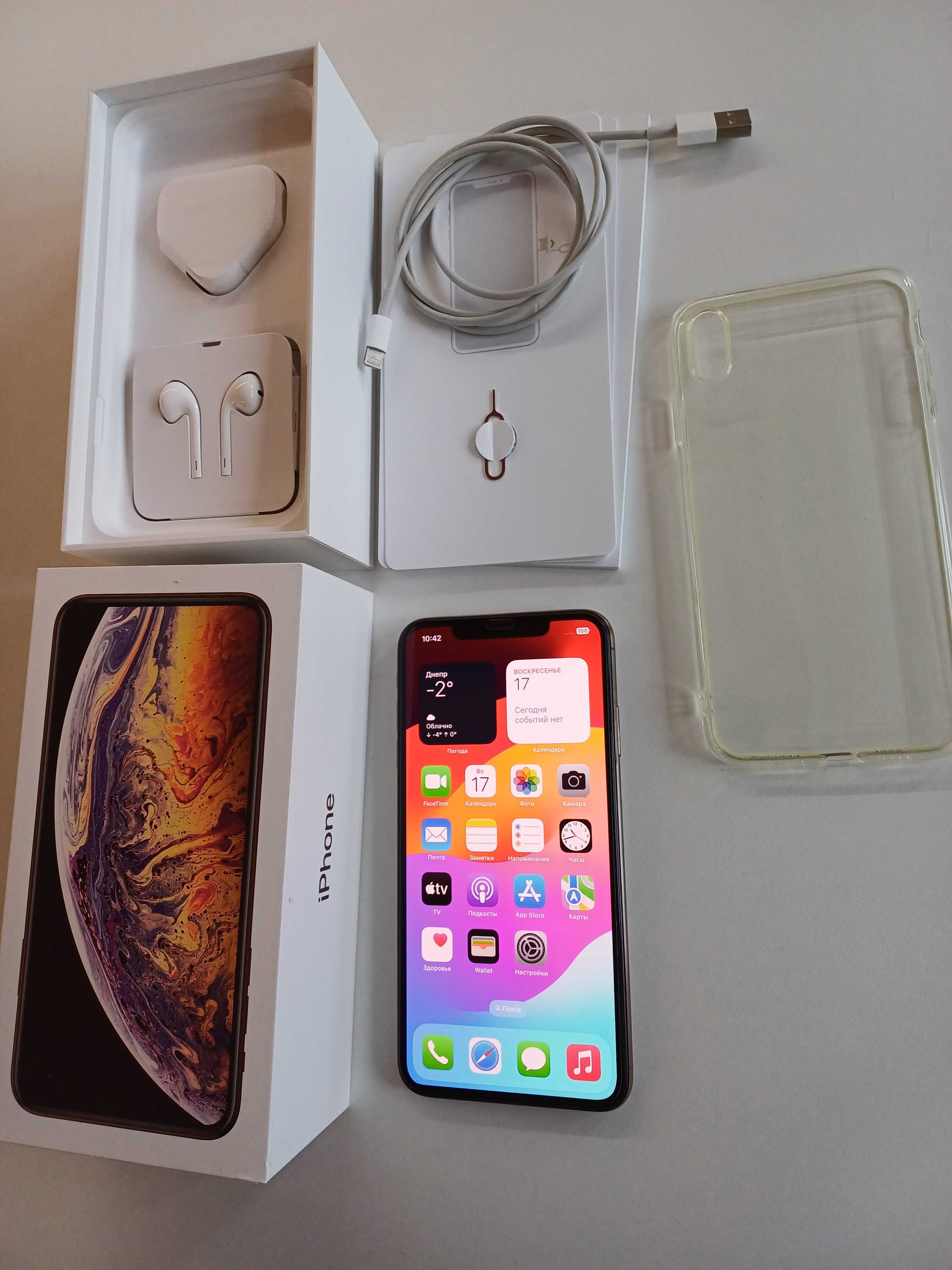Iphone XS Max Dual Sim Gold Neverlock состояние музей, акб 87%