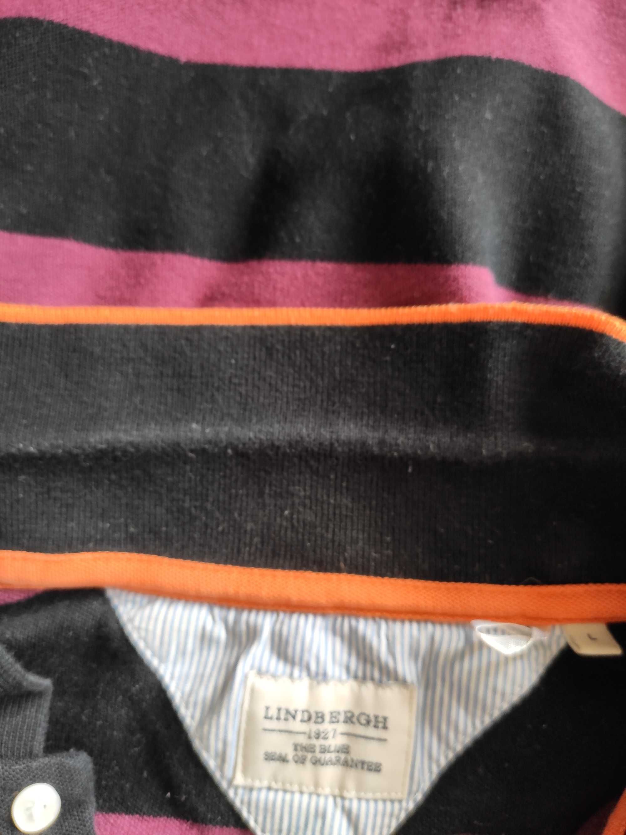 Koszulka polo t-shirt męski 100% bawełna Lindbergh rozmiar M/L