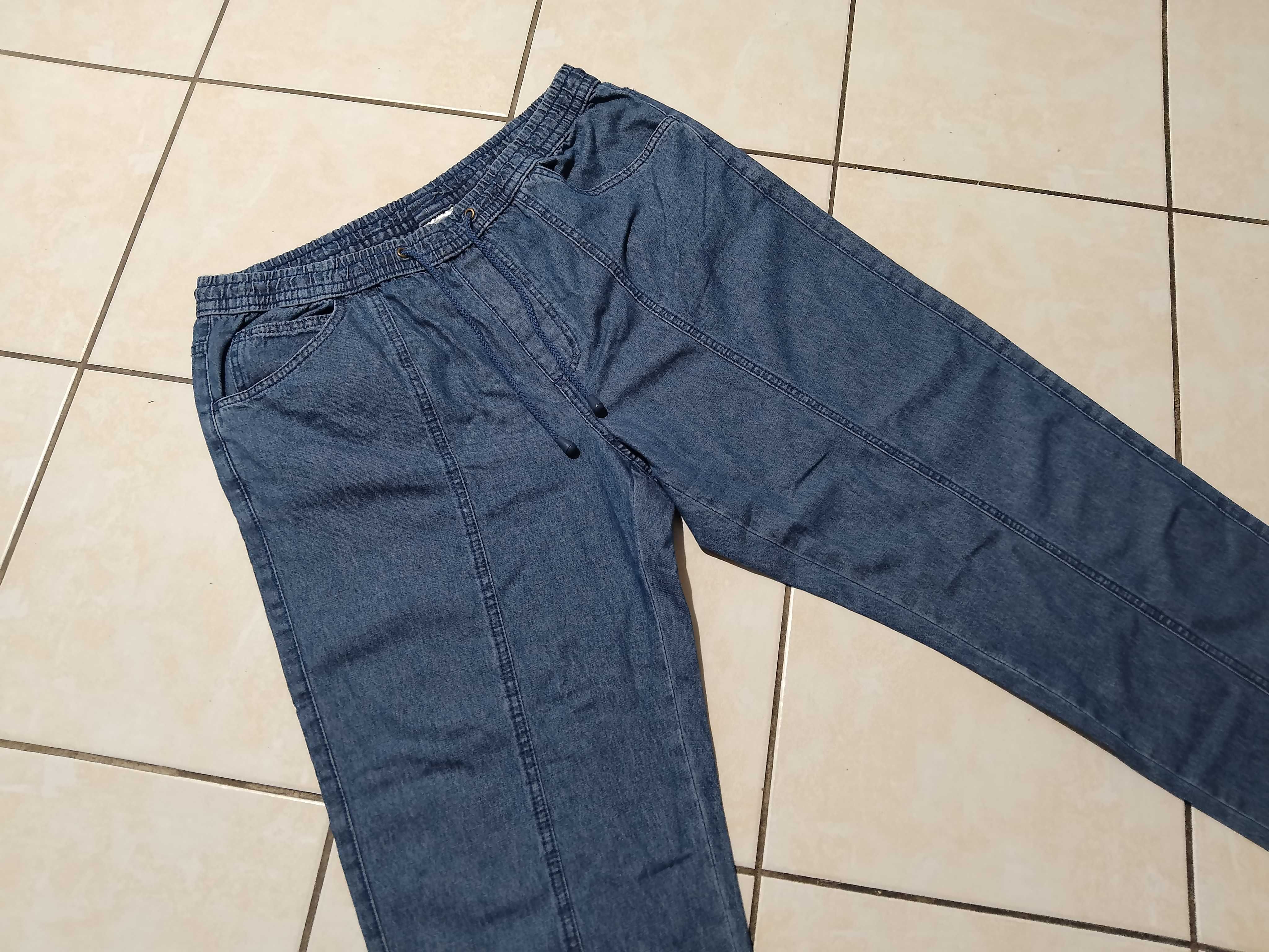 HALOO - NOWE! Spodnie Męskie na gumce Jeans szer. 45-53cm/ dł. 105cm