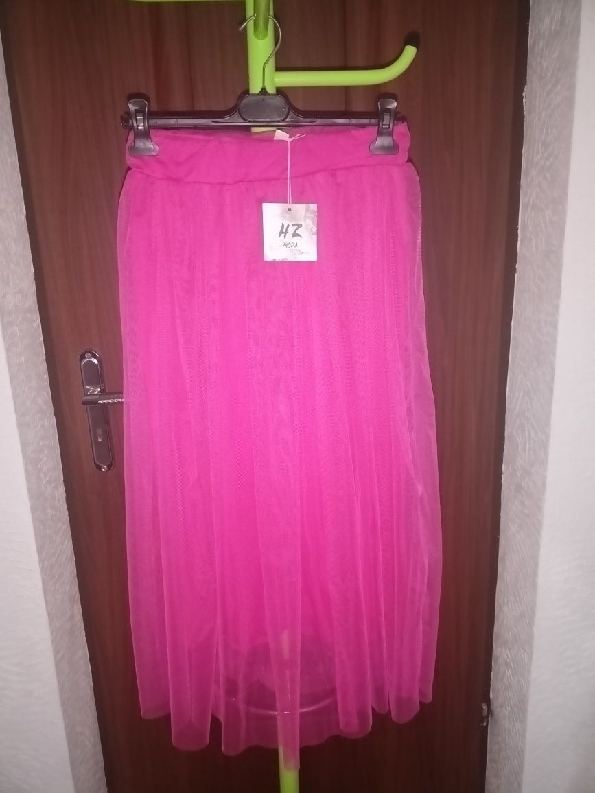 Spódnica tiulowa nowa, różowa, rozmiar uniwersalny