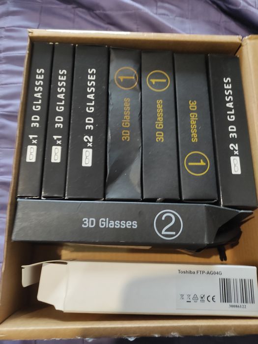 Okulary 3D LG Samsung Toshiba zestaw