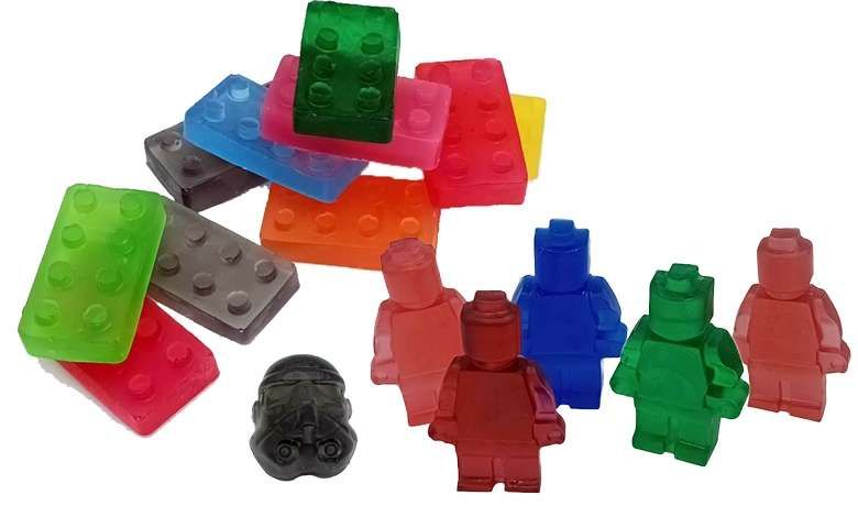 Duże mydło glicerynowe ludzik Lego 1 szt hand made 9,5 cm dla Dzieci