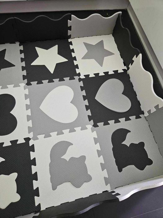 Duża mata edukacyjna piankowa kojec puzzle dla dzieci XXL