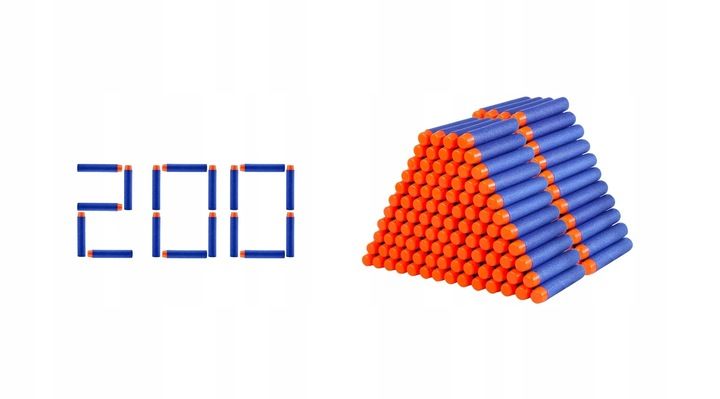 200 Strzałek Do Wyrzutni Elite Nerf Naboje Nerfów