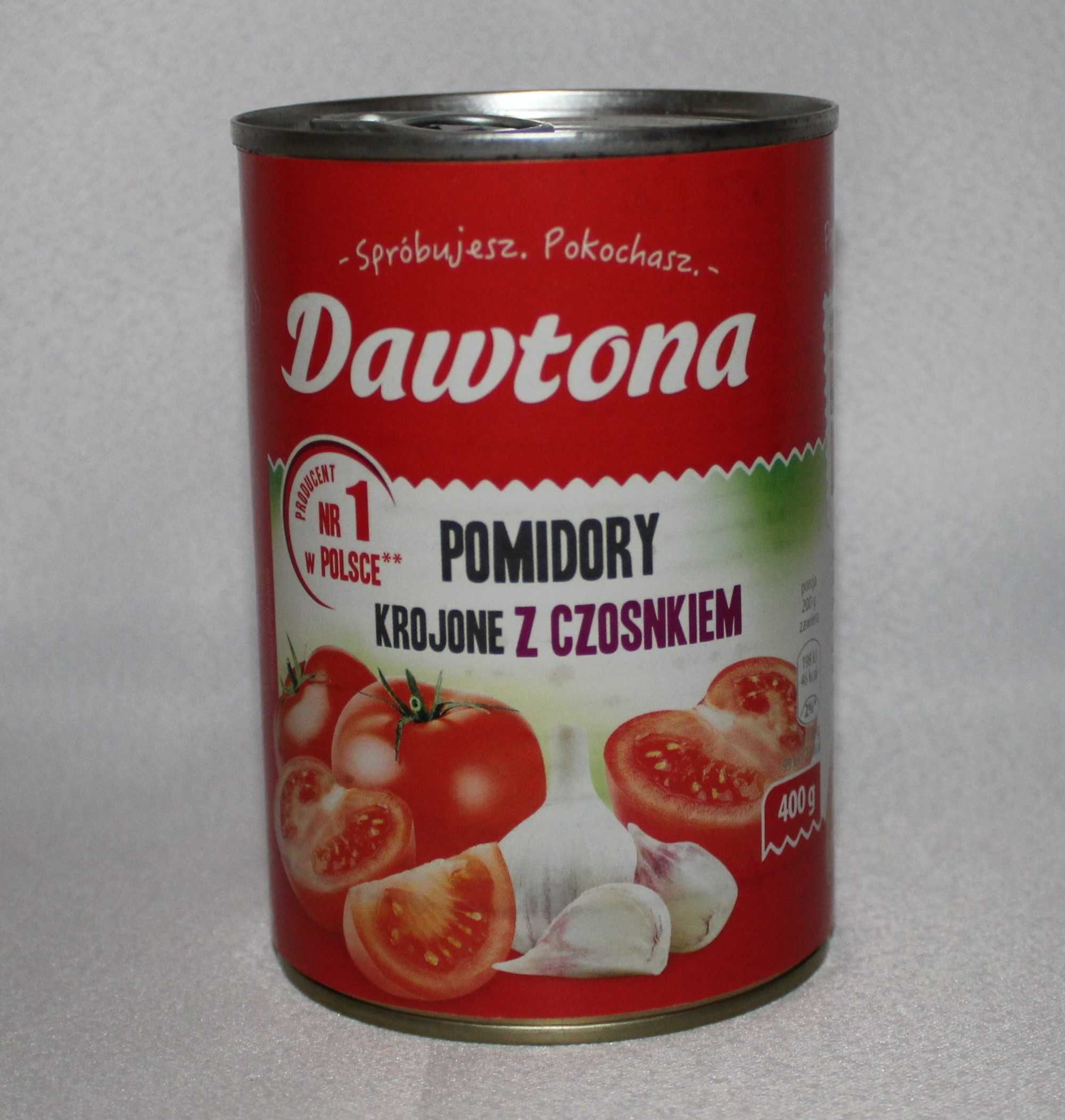 Dawtona pomidory krojone bez skórki z czosnkiem w puszce 400g