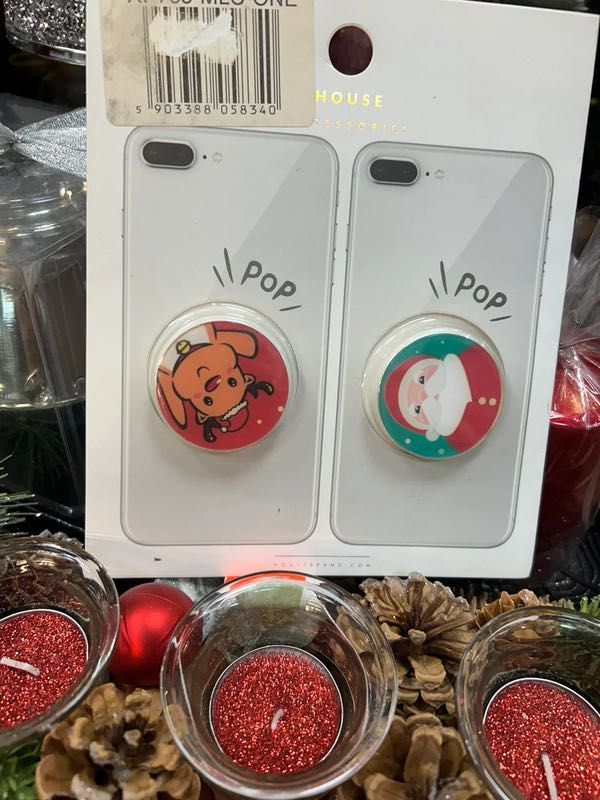 Uchwyt chwytak popsocket trzymak na telefon świąteczny mikołaj renifer