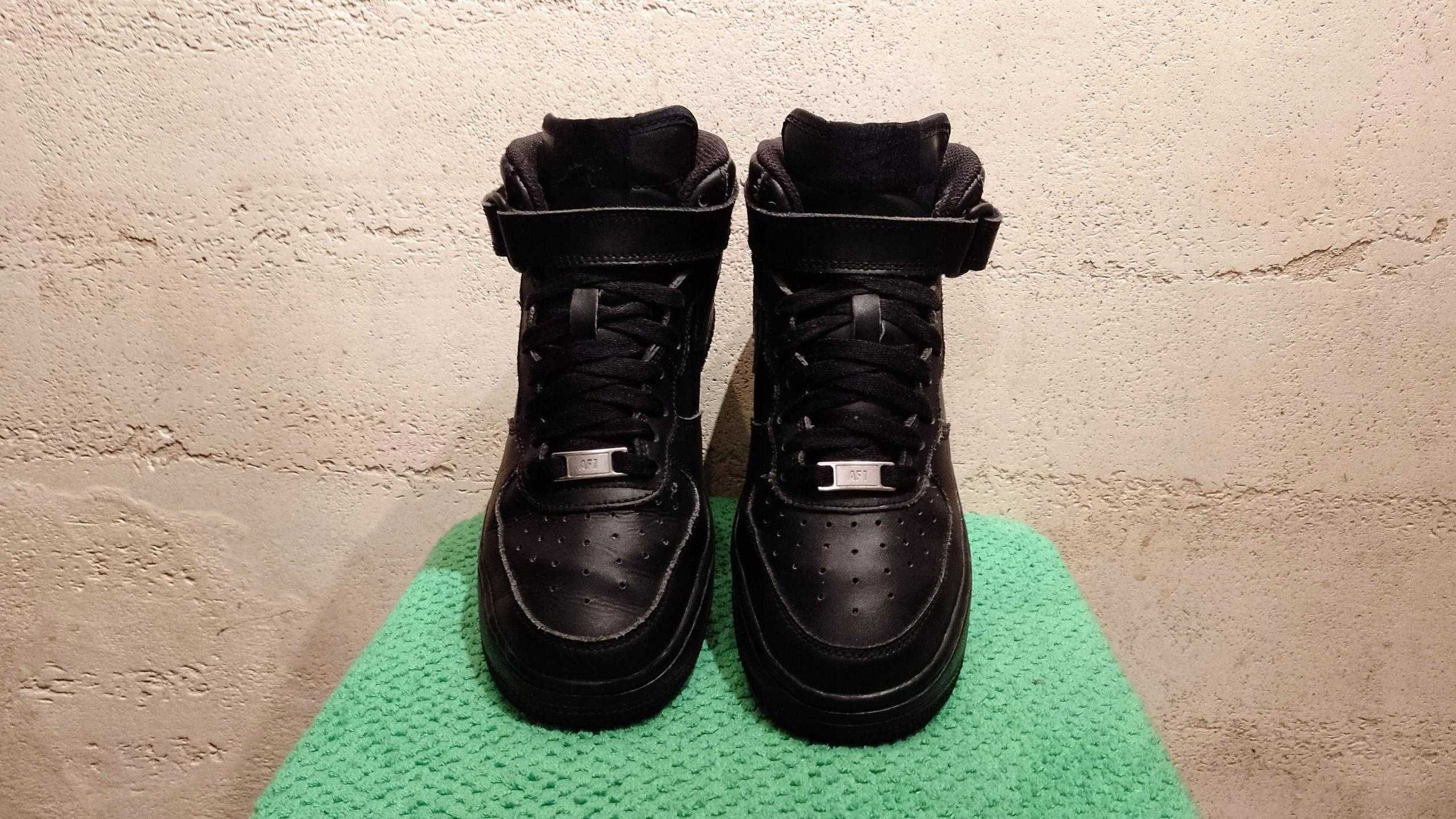 Wysokie sneakersy NIKE AIR FORCE 1 MID r.38 skóra stan bardzo dobry