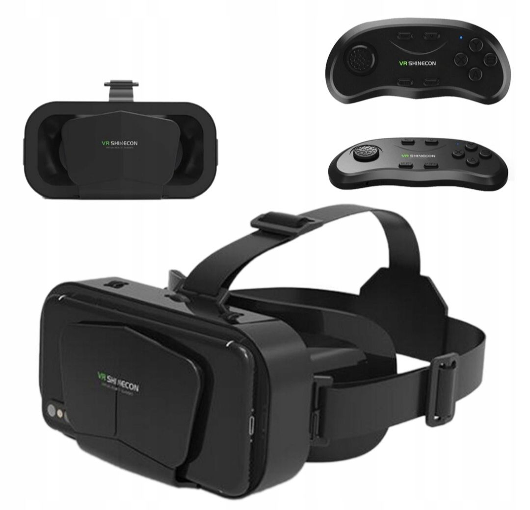 Okulary gogle 3D VR Shinecon G10 do smartfona lekkie wygodne
