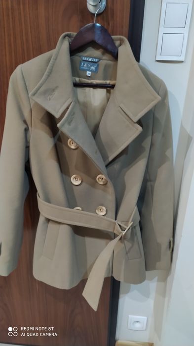 Wełniana nowa kurtka zimowa