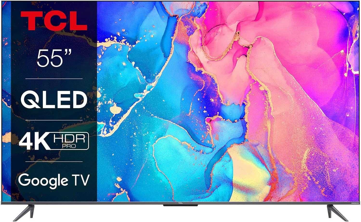 QLED TCL 55" 55C639 4K HDR GoogleTV Onkyo Dolby V&A HDMI 2.1 Telewizor