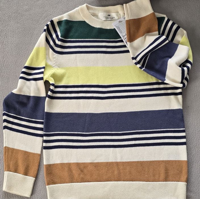 H&M H M Nowy Sweterek sweter chłopak chłopiec bluzka 128 6 8 lat
