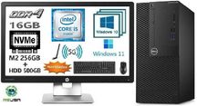 Pack Pç DELL3050+Lcd 22"P. 6ªG|i5-3.2G|16G|NVMe256+HDD500|Kit|Wifi|W11