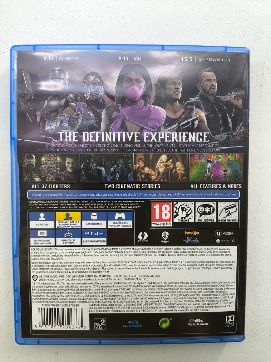 Mortal Kombat 11 Ultimate PS4 самая полная версия