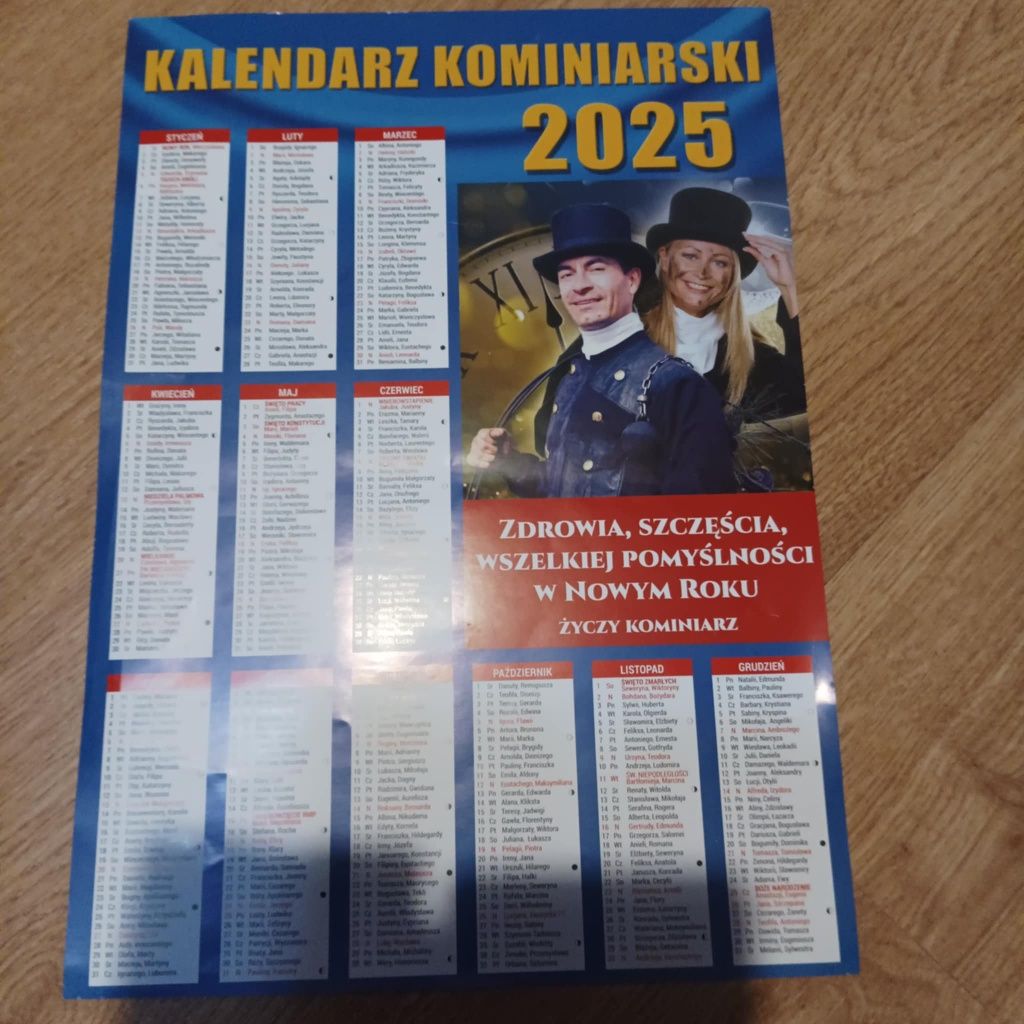 3K. Kalendarz kominiarski na 2025