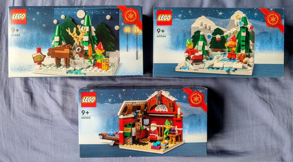LEGO 40484 + 40564 + 40565 - Świąteczne dioramy, NOWE!