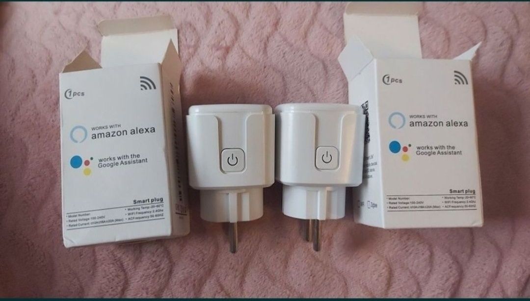 2x Gniazdko Wtyczka Kontakt Inteligentne WiFi Smart Tuya Watomierz Cza