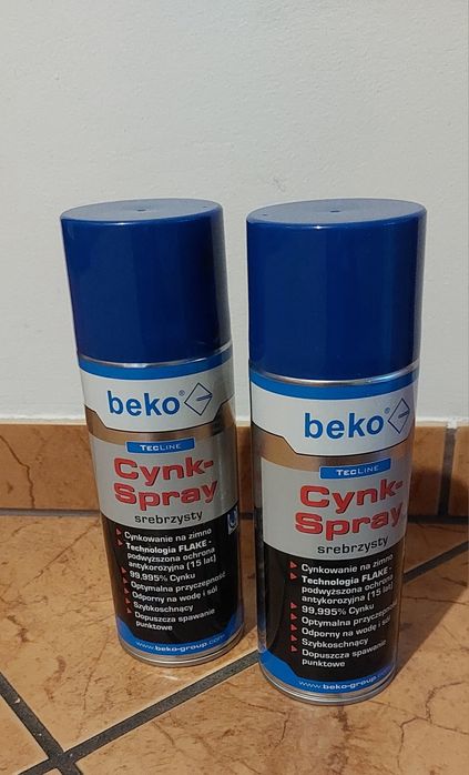 Beko spray srebrzysty nowy 2szt