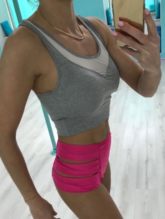 strój pole dance wysoki stan majtek dłuższy top