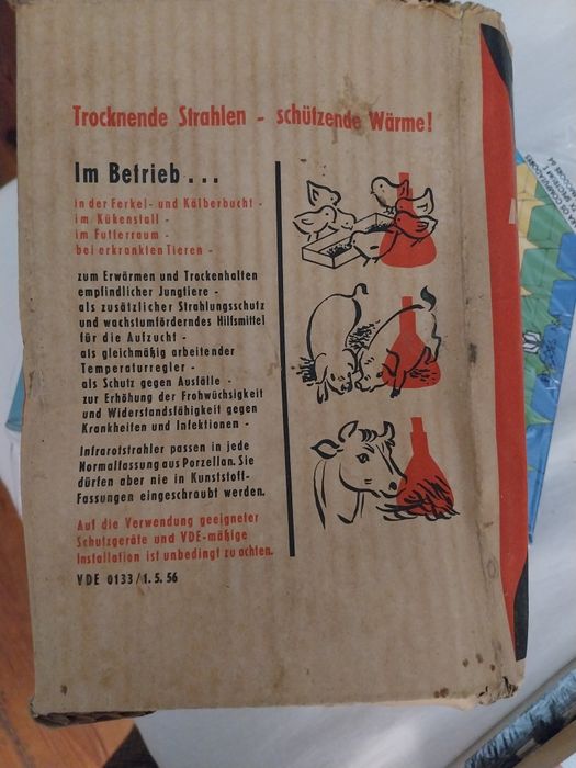 Radium Infrarot RIR 150 W / 230 V, 
Base E27 (rosca normal)Base E27 (r