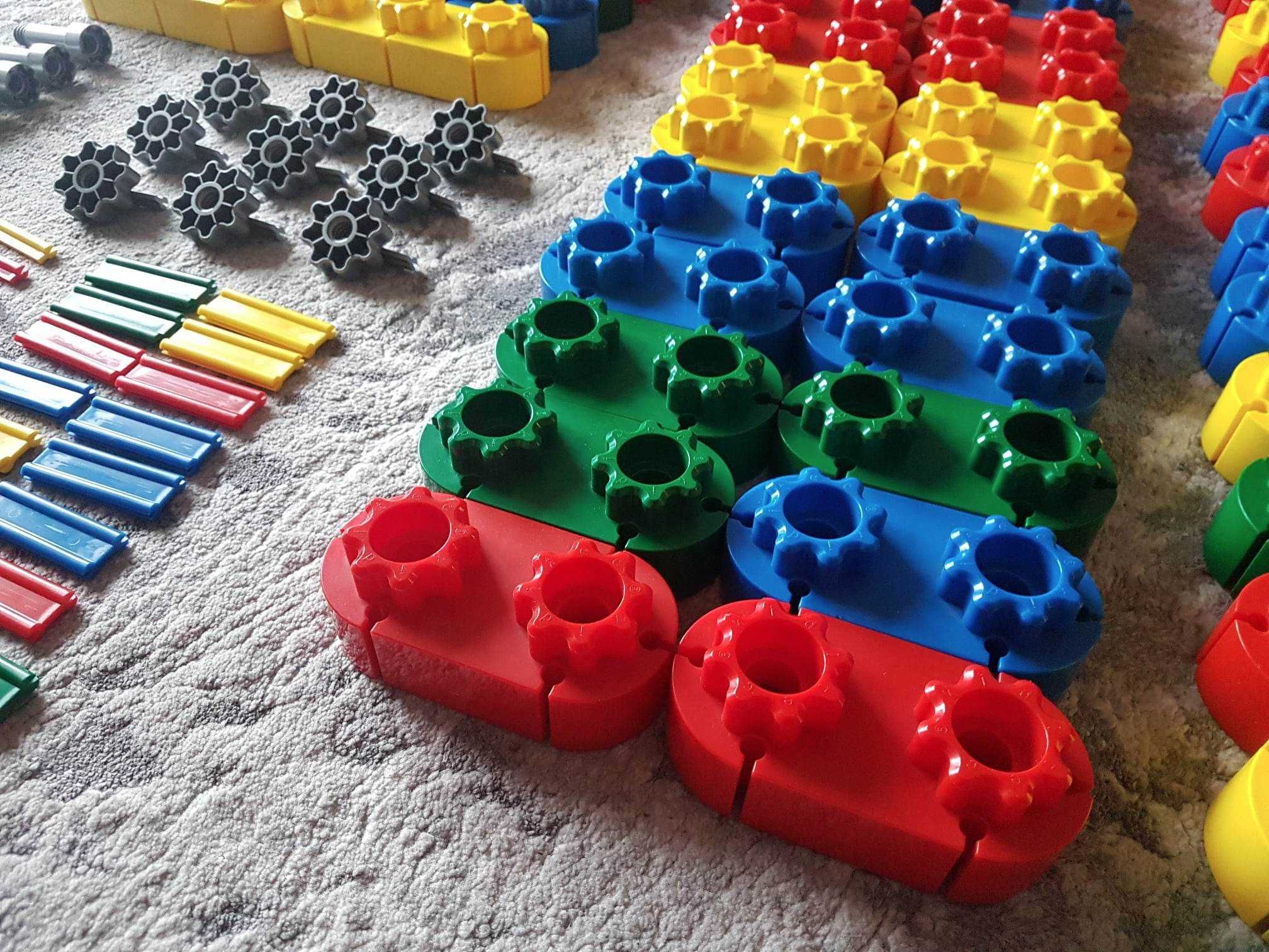 KLOCKI konstrukcyjne KIDITEC NOWE duży zestaw do żłobka przedszkola