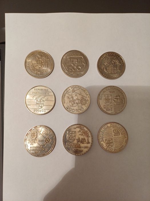 Moedas de 200,00 escudos em prata