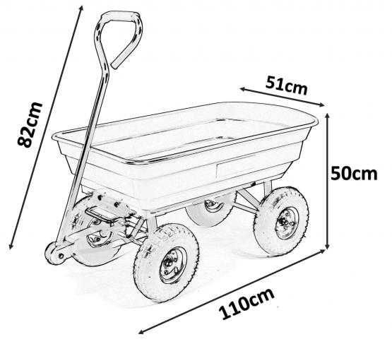 Wózek ogrodowy transportowy taczka 300 kg