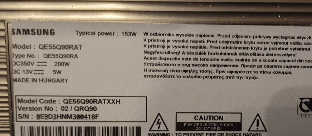 QLED Samsung QE55Q90RAT 55" Smart TV 4K WiFi dvb-T 2