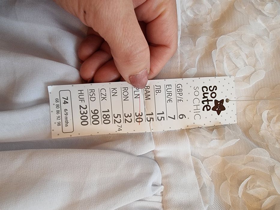 Nowa sukienka wesele chrzciny 80 biała