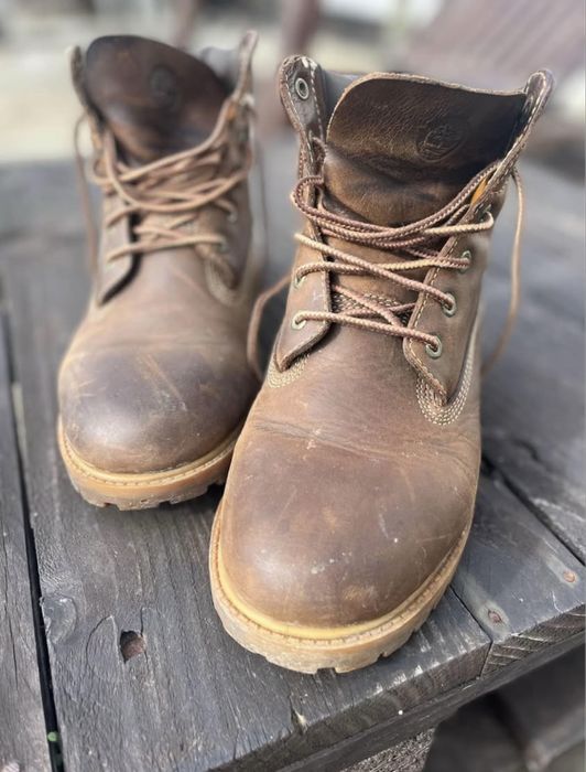 Botas Timberland de pele castanha