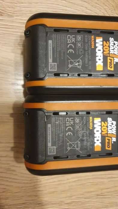 Zestaw WORX akumulator 2x 4,0 Ah + podwójna ładowarka Nie używane 2024
