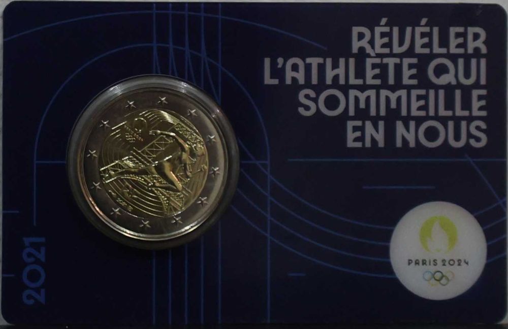 Moeda 2 € - XXXIII Jogos Olímpicos de Verão, Paris 2024 (CoinCard)