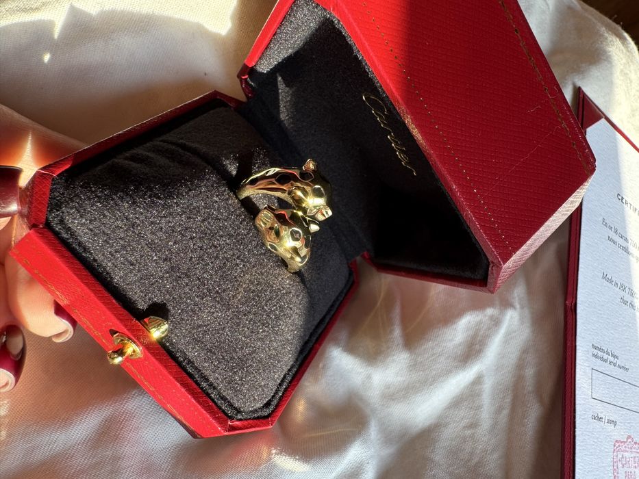 Cartier кольцо Пантера