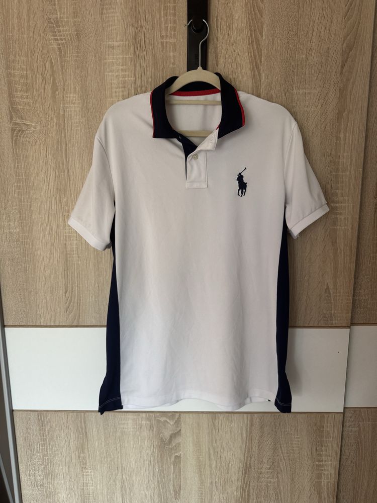 Koszulka Polo Ralph Lauren M sportowa biała golf tenis logowana