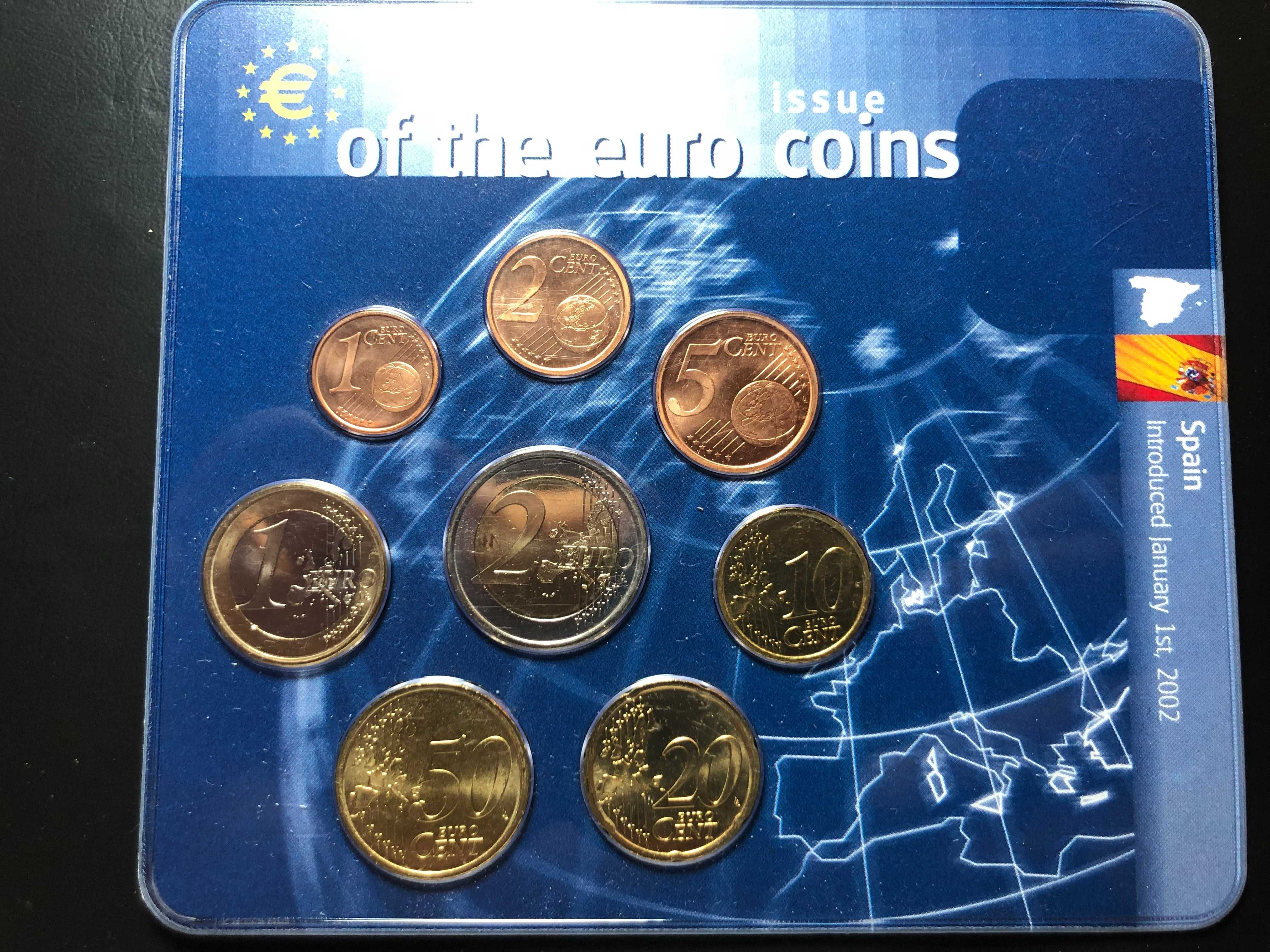 Set Anual Euros Espanha 2001 UNC com Blister