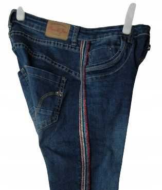 PLACE DU JOUR 34 36 jeansy rurki skinny z elastanem ,lampasy 2P56