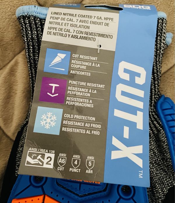 Захисні робочі рукавиці Bob Dale Gloves cut-x size XL