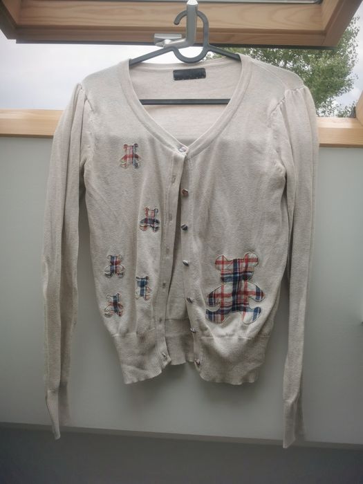 Sweter rozpinany, kardigan z misiem Tous rozm. 36/S