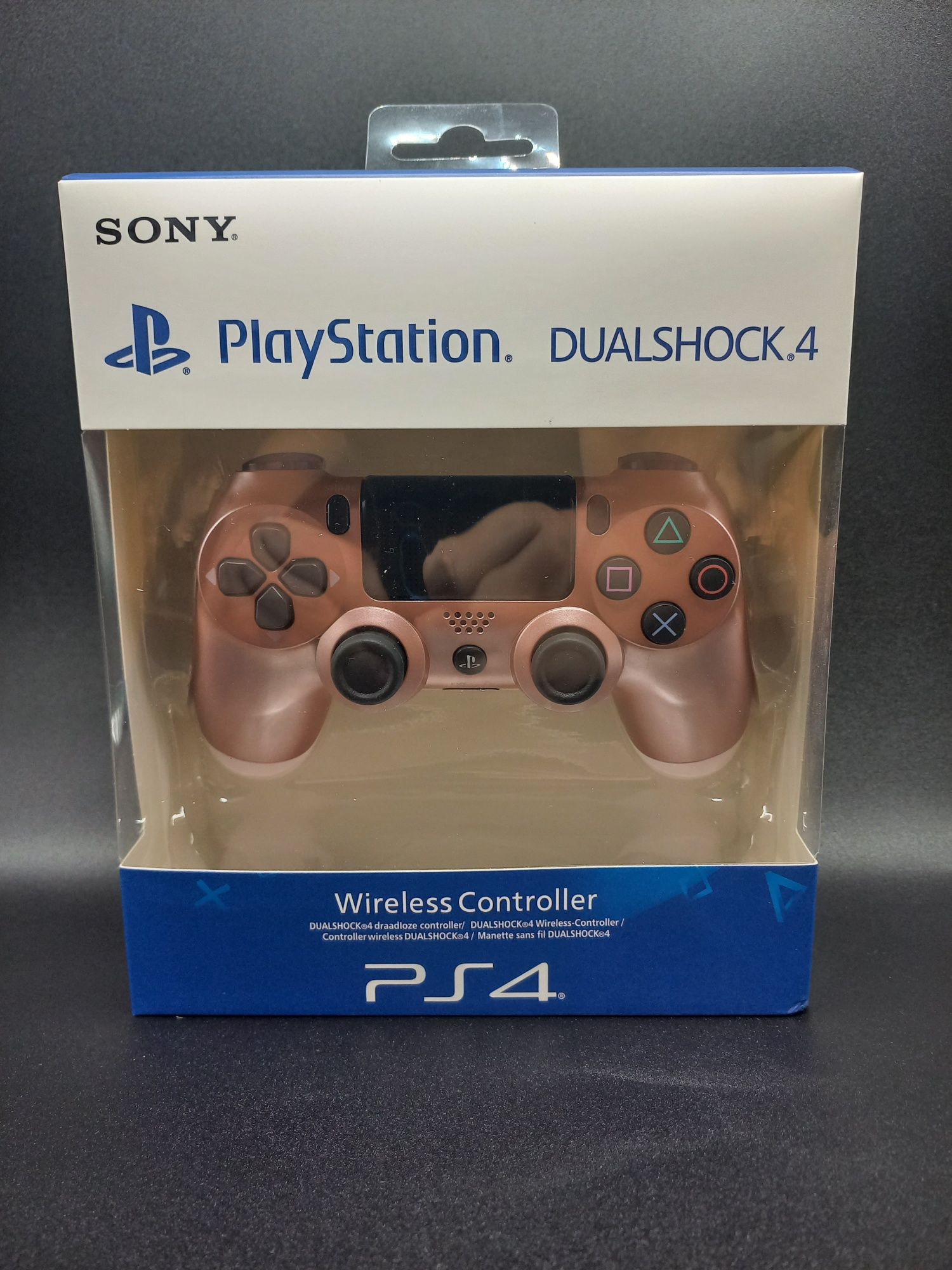 Comando PS4 Rosa Dourado – Como Novo, com Caixa Original!