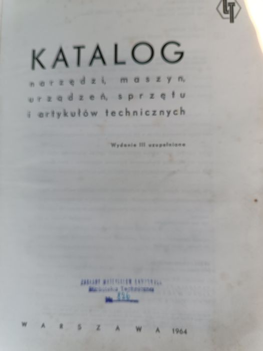 Katalog maszyn i urządzeń 1964r.