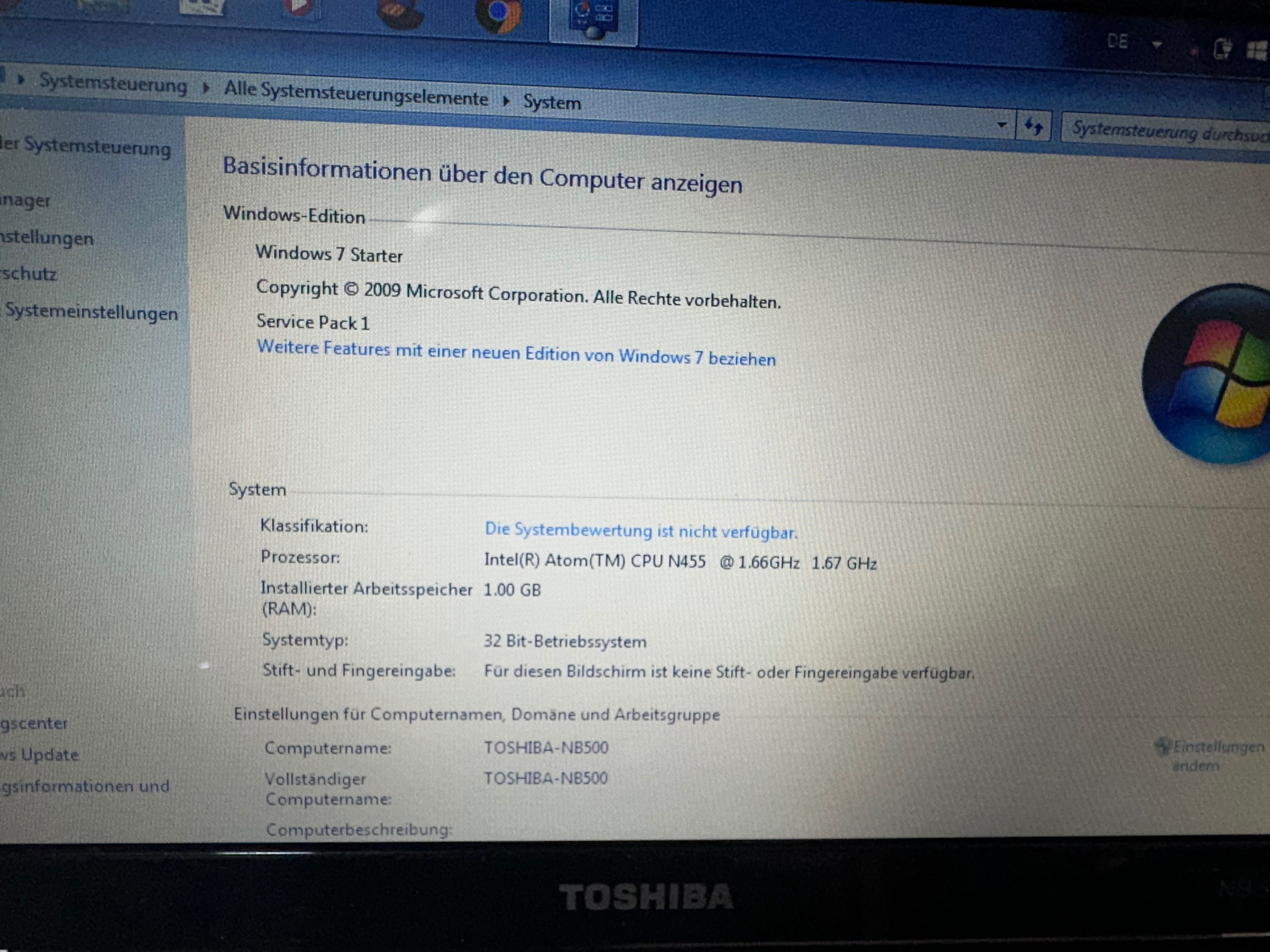 Notebook Toshiba