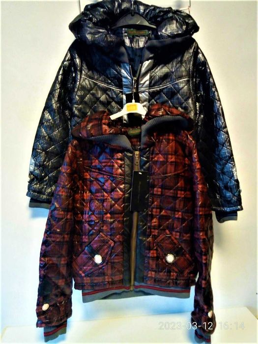 Куртка стеганная девочки-подростка осень без капюшона 2 цвета р.М.L,XL