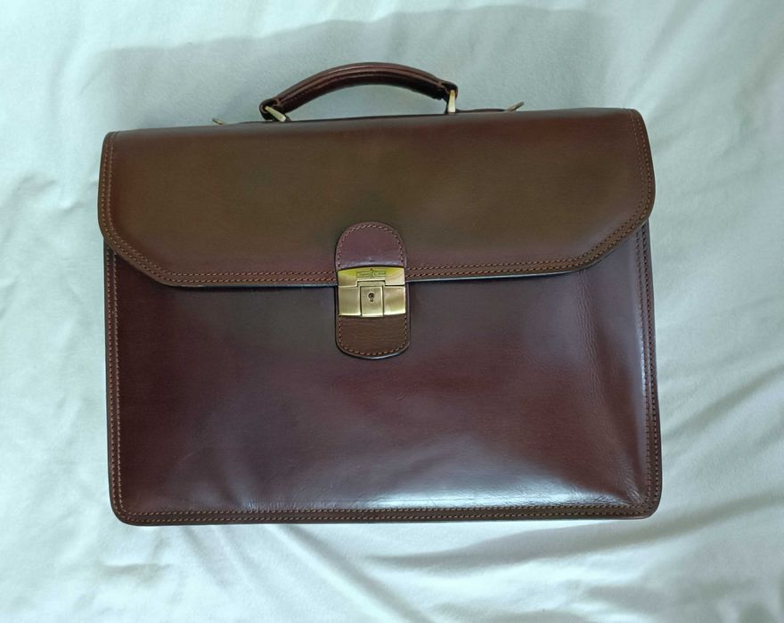 Портфель Gianni Conti Италия кожаный оригинал ручной работы большой