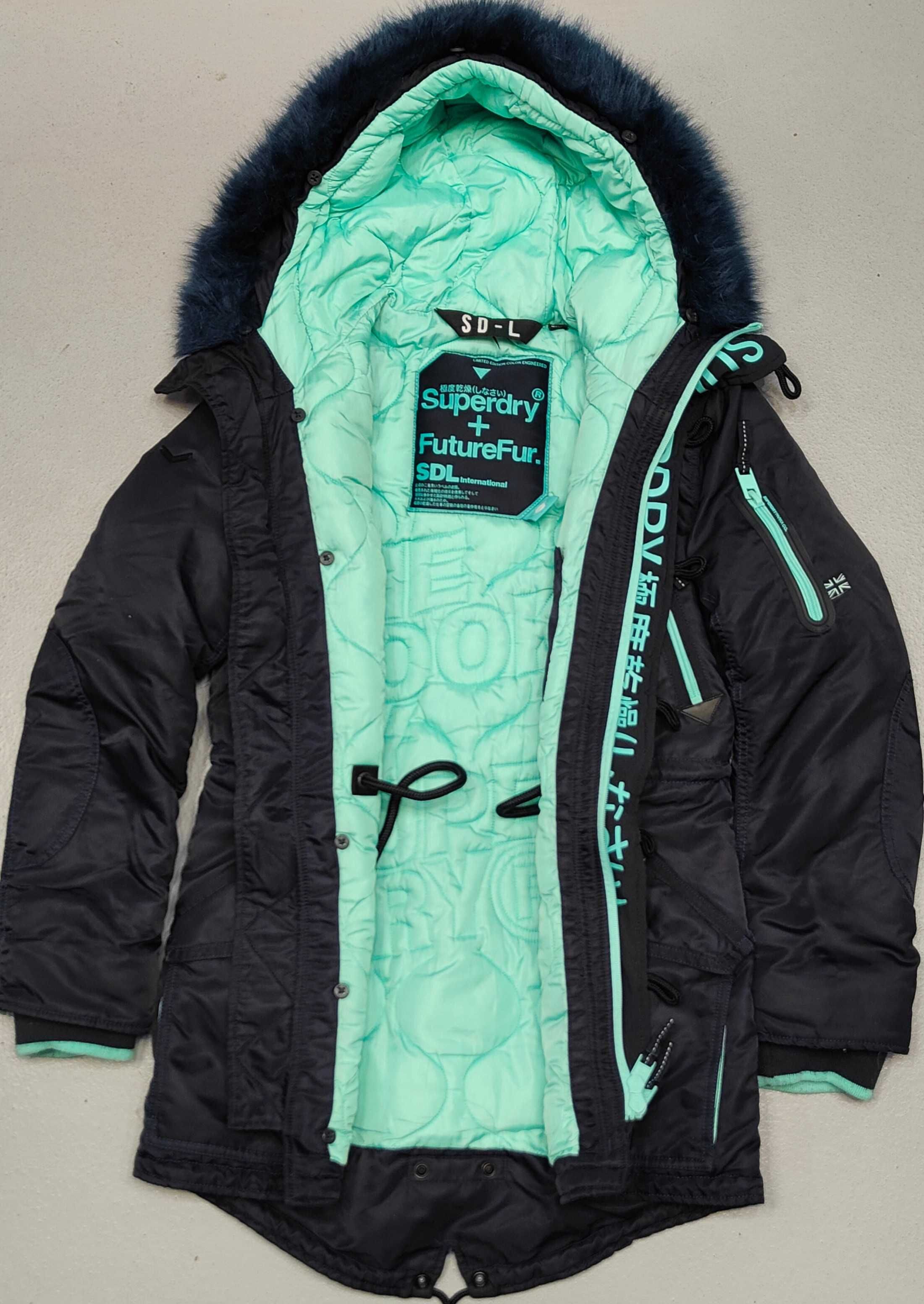 Wr) SUPERDRY damska kurtka zimowa parka Roz.S/M